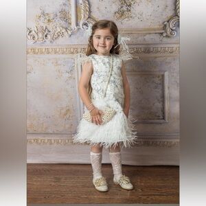 Petite Maison Kids Olivia Feather Dress